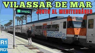 VILASSAR DE MAR PLAYAS TURISMO RODALIES RENFE R1 y RG1 Línea del Maresme [upl. by Attesoj1]