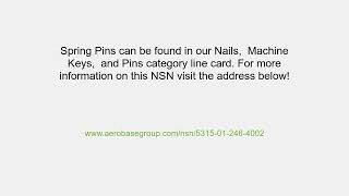 NSN 5315012464002 Spring Pin [upl. by Tiga]