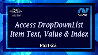 23  How To Access DropDownList item Text Value And Index In ASPNET Web Forms HindiUrdu [upl. by Solrak]