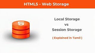 HTML5  Web Storage API  Explained in Tamil [upl. by Prud]