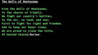 Marines Hymn The Halls of Montezuma w lyrics [upl. by Sadiras29]