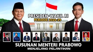 TERBARU Susunan Menteri Kabinet Prabowo SubiantoGibran Rakabuming Raka Periode 20242029 [upl. by Sedruol]