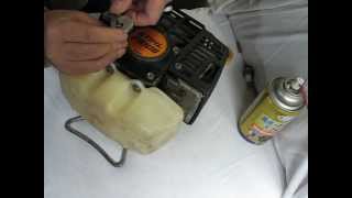 Recoil spring is out for repairs Brushcutter part1 stihl [upl. by Eilsew]