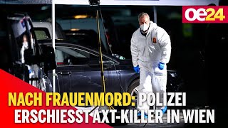 Nach Frauenmord Polizei erschiesst AxtKiller in Wien [upl. by Ahselak]