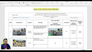 Prepare WSH Site Inspection Report [upl. by Siravart]