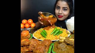 ASMR EATING SPICY CHICKEN CURRY🔥 BASMATI RICE  shorts mukbangnasmreating mukbangasmr asmr [upl. by Atinev585]