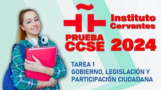 Prueba CCSE 2024 📗 Tarea 1️⃣ NACIONALIDAD ESPAÑOLA 🇪🇸 [upl. by Ordnajela769]