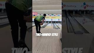 Learn how to bowl Twohanded Perfect release shorts 10pinbowling [upl. by Aneryc]