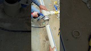 Water tank plumbing pipe fittings technique  water mainline pipe fittings process  shorts yt [upl. by Aicirpac472]