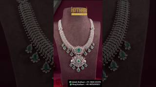 Designer Close Setting Look in Open Setting Diamond Haram  KothariJewelryUSA [upl. by Ykvir552]