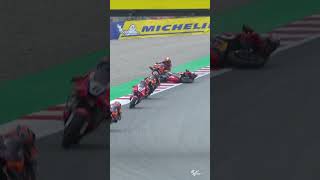 Red Bull GASGAS Tech3 teammates crash together 💥  SolidarityGP [upl. by Andre]