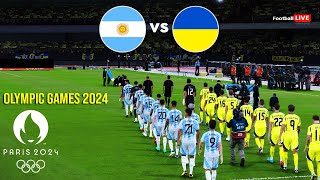 ARGENTINA vs UKRAINE  Olympic Games PARIS 2024  Full Match All Goals  Realistic PES Gameplay [upl. by Haseena]