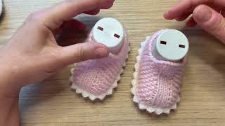 Tuto Tricot Chaussons Bébé « Petites Charentaises » 36 mois [upl. by Sibeal]