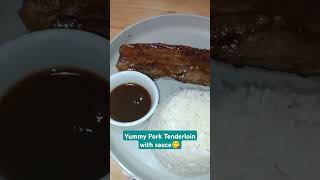 Yummy Pork Tenderloin with sauce😋 shortsviral shorts porktenderloin foodlover [upl. by Haroved]