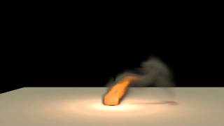 ANIMAZIONI CON BLENDER simulazione fumo e fuoco smoke emitter [upl. by Acemat]