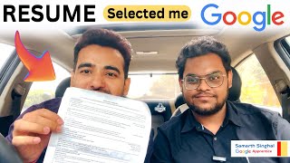 Why my Resume got selected in Google FREE Resume Template Added 😋 TM Talks [upl. by Berkin826]