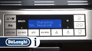 How to view statistics on your DeLonghi Eletta Cappuccino ECAM 45760 Coffee Machine [upl. by Dickie]