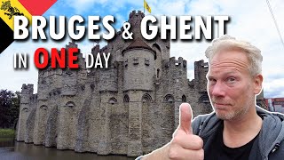 BRUGES and GHENT in ONE Day  Guide to Belgiums Medieval Towns [upl. by Beilul]