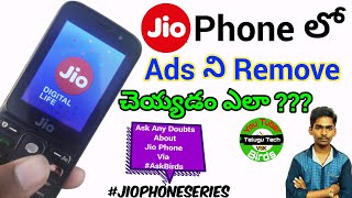 How to remove ads in Jio Phone in Telugu [upl. by Naot708]