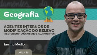 Agentes internos de modificação do relevo tectonismo vulcanismo e falhamentos  Geografia  EM [upl. by Inajar]