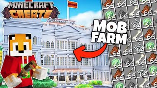 I built a MASSIVE MOB FARM in Minecraft Create Mod [upl. by Onaireves254]