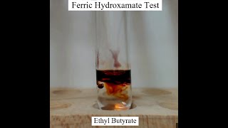 Ferric Hydroxamate Test for Esters [upl. by Letnuhs750]