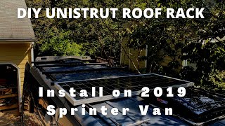 DIY unistrut roof rack on your sprinter van installed [upl. by Vallie186]