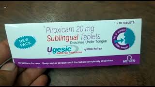 Ugesic Tablet  Ugesic Sublingual Tablet  Piroxicam 20mg Tablet  Ugesic Tablet Uses Review Hindi [upl. by Selden87]