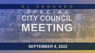 Special City Council Meeting  Thursday September 8 2022 [upl. by Emera]