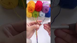 Sevencolor crochet rope wrapping method crochet knitting handmade crocheting crochettutorial [upl. by Vivyanne994]