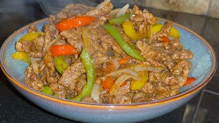 Beef Stir Fry With Bell Peppers  Mabilisang luto easyrecipe lutongbahay [upl. by Danas438]