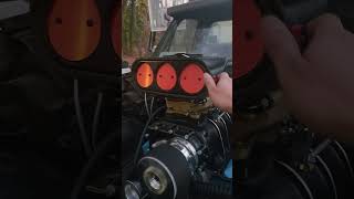 671 Blower tuning on my BUDGET 350 SBC has begun Short rev hear that whine supercharger engine [upl. by Aliac]