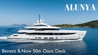 ALUNYA Yacht  BENETTI BNOW 50M OASIS DECK SUPERYACHT TOUR [upl. by Konyn]