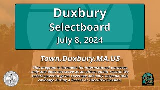 Duxbury Selectboard 7824 [upl. by Tirrej]