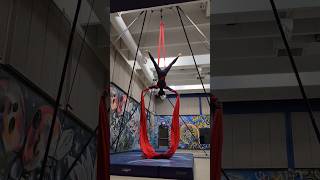 Aerial Silks  Drop to Crucifix aka Tiktok Drop [upl. by Nocaj873]