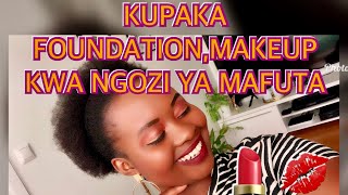 Jinsi ya kupaka foundation makeup rahisi kwa mtu mwenye ngozi ya mafuta na wakati wa joto [upl. by Artenal480]