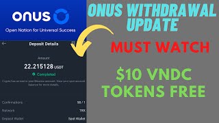 Onus App Withdrawal  How to withdraw VNDC tokens  SignUp 10  Onus App Advanced KYC Process [upl. by Duntson336]