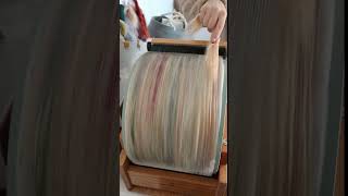 SLOW AUTUMN LIFE Part 1 🍁 Carding an Art Batt with Vegan Fibers  Making Yarn [upl. by Suhail]