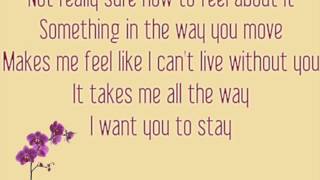 Rihanna  Stay Lyrics [upl. by Kifar776]