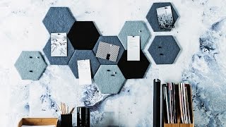 DIY PROJECT Mini hex pinboards  homes [upl. by Hays]