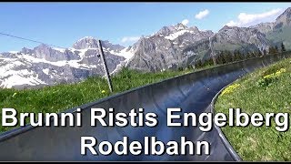 Swiss toboggan run  Schweizer Bergwelt  Rodelbahn bei Brunni Engelberg Kanton Obwalden Schweiz [upl. by Freemon]