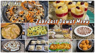 This is how i Arranged 10 Dawat dinner recipes At homeAghani PulaoTurkish Milkcakemini subs [upl. by Matias682]