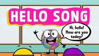 Hi Hello Song Greeting Song for Kids  Preschool Songs  A Little SPOT [upl. by Ahsina]