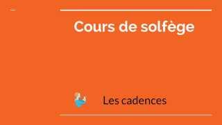 Cours de solfege  les cadences part1 [upl. by Daphne]