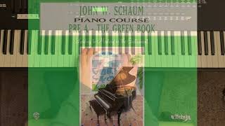 The Green Book  p39 Monkey Business  John W Schaum Piano Course PreA [upl. by Attolrahc]