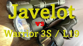 スポットライト対決 Olight Javelot vs Olight Warrior3s vs Acebeam L19 [upl. by Alexander]