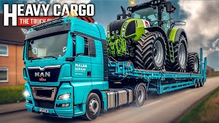 Claas XERION amp GETREIDESILO per TIEFLADER  HEAVY CARGO der SCHWERLAST TRANSPORT TRUCK SIMULATOR 1 [upl. by Pendergast]