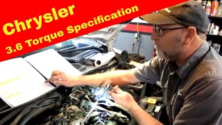 Chrysler 36L Torque SpecificationSequence [upl. by Gairc]