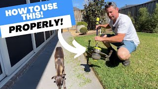 The ULTIMATE How to use a Line Trimmer  Whipper Snipper  Weed Eater Video [upl. by Dnomal]