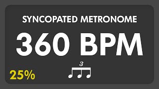 360 BPM  Syncopated Metronome  8th Triplets 25 [upl. by Alledi883]